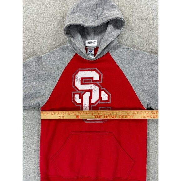 USC Trojans Holloway Campus Hoodie Sweatshirt (Men's Small) Red/Gray - Picture 8 of 12